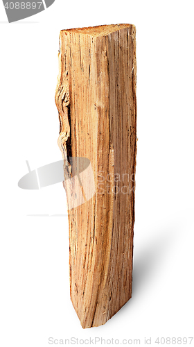 Image of Single log of firewood vertically