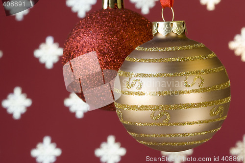Image of Christmas ball background (selective and soft focus)
