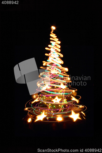 Image of color christmas tree 
