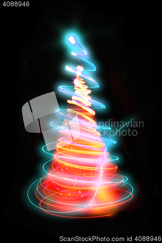 Image of color christmas tree 