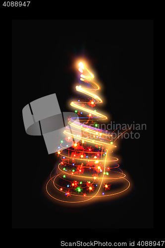 Image of color christmas tree 