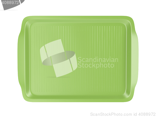 Image of Top view of plastic tray