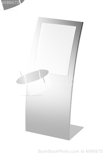 Image of Curved silver ad panel