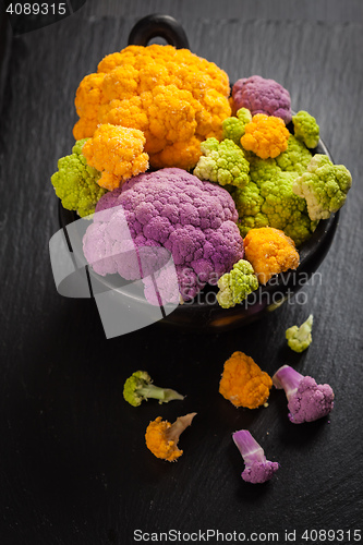 Image of Assortment of organic cauliflower 