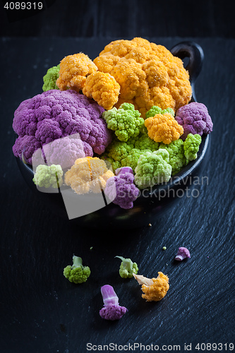 Image of Assortment of organic cauliflower 