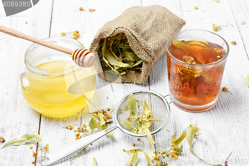 Image of cup with linden tea