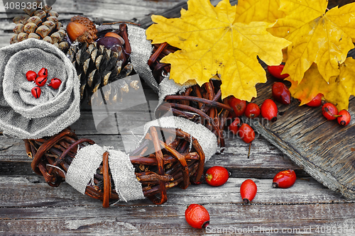 Image of autumn leaves wreath