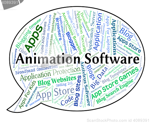 Image of Animation Software Represents Animations Text And Programs