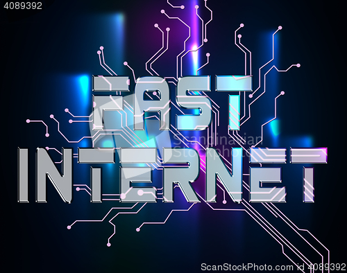 Image of Fast Internet Means High Speed And Accelerated