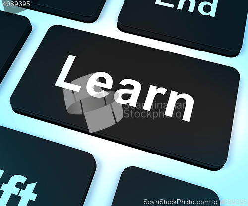 Image of Learn Computer Key Showing Learning And Studying