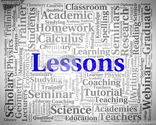 Image of Lessons Word Indicates Seminar Words And Classes