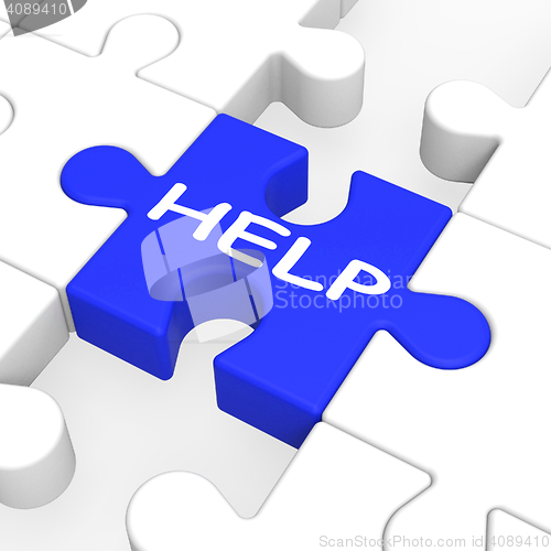 Image of Help Puzzle Showing Support And Advice