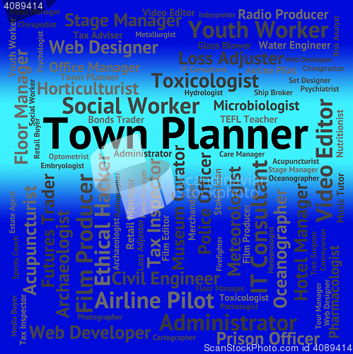 Image of Town Planner Indicates Urban Area And Administrator