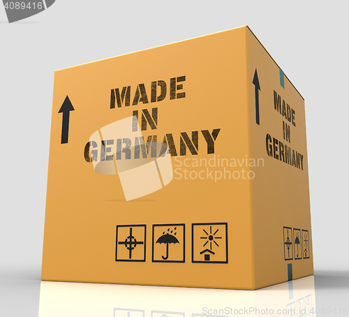 Image of Made In Germany Means Factory Package And Shopping 3d Rendering