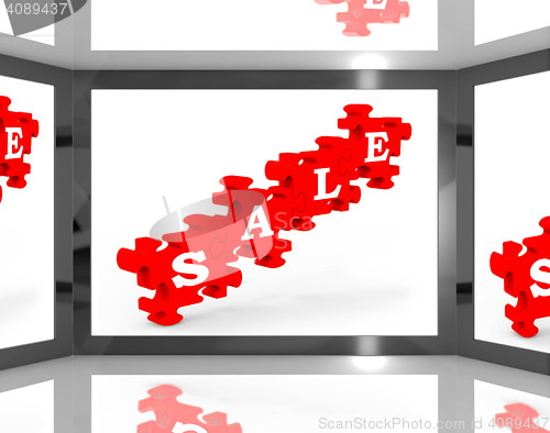 Image of Sale On Screen Showing Special Discounts