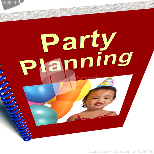 Image of Party Planning Book Shows Celebration Organization