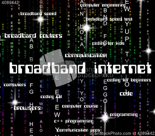 Image of Broadband Internet Represents World Wide Web And Computing