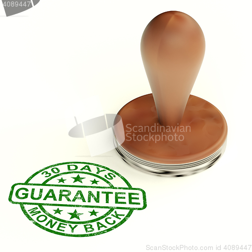 Image of Guarantee Stamp Shows Assurance And Risk Free Purchase