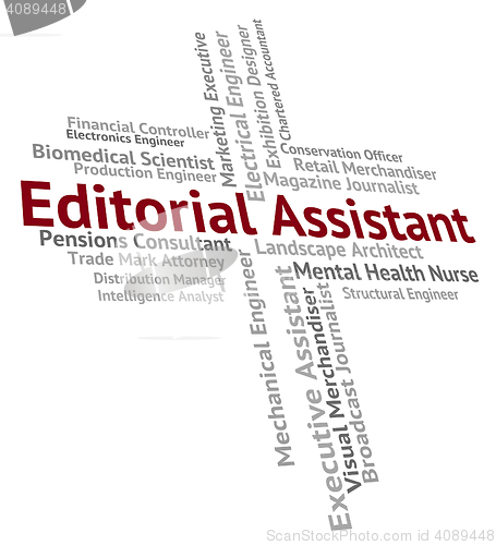 Image of Editorial Assistant Represents Subordinate Helper And Deputy