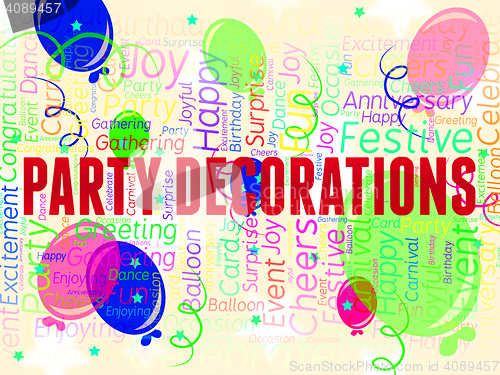 Image of Party Decorations Represents Fun Celebrations And Decorative