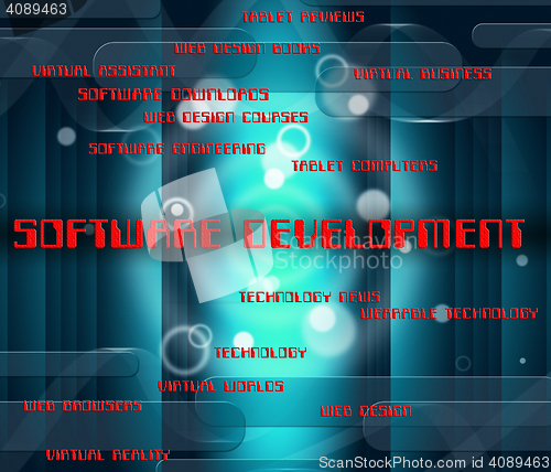 Image of Software Development Shows Forming Growth And Softwares