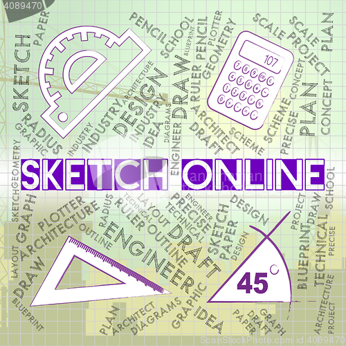 Image of Sketch Online Means Web Site And Creative