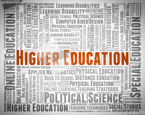 Image of Higher Education Shows Educated Learning And Studying