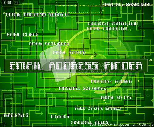 Image of Email Address Finder Represents Send Message And Addresses