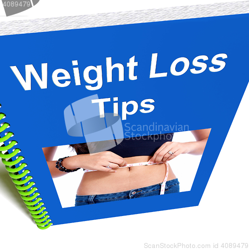 Image of Weight Loss Tips Book Shows Diet Advice