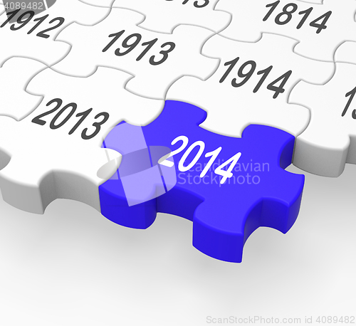 Image of 2014 Puzzle Piece Showing Calendar