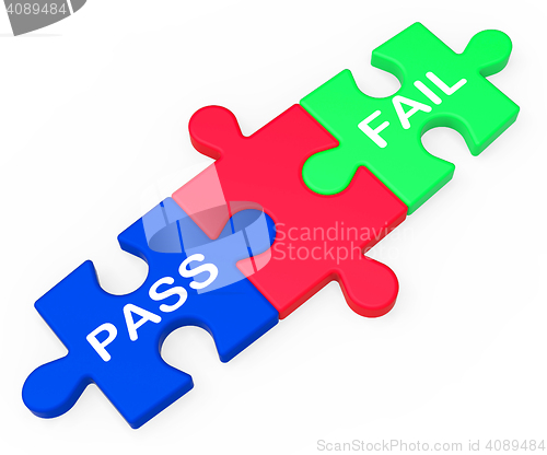 Image of Pass Fail Shows Exam Or Test Results