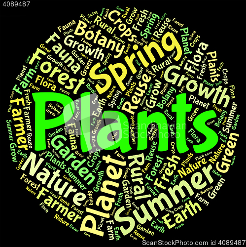 Image of Plants Word Means Herbage Text And Botanical