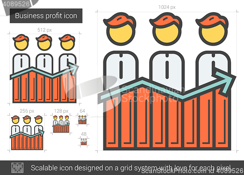 Image of Business profit line icon.