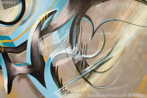 Image of Abstract detail of a Graffiti wall