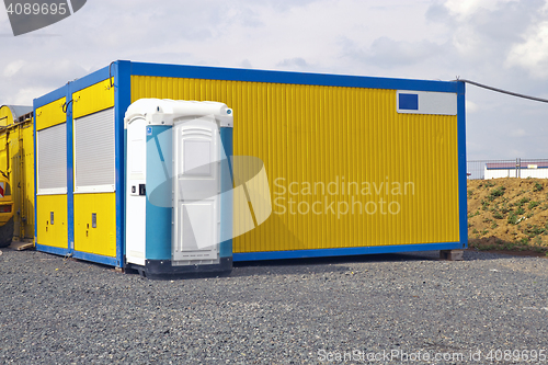 Image of Industrail Site Container and mobile Toilet