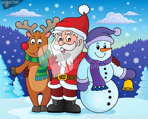 Image of Christmas characters theme image 4