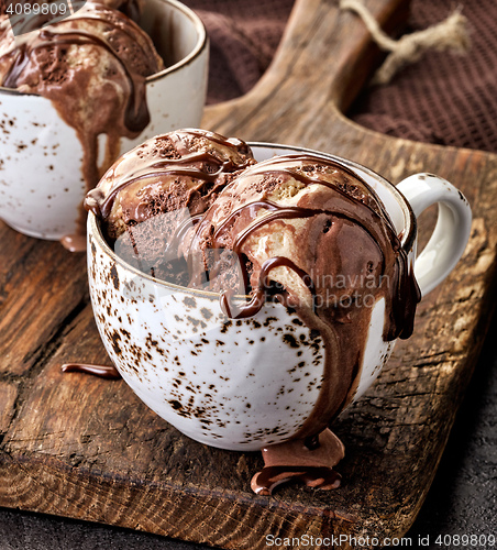 Image of cup of chocolate ice cream