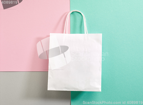 Image of white paper shopping bag