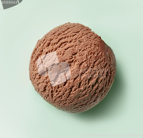 Image of chocolate ice cream ball