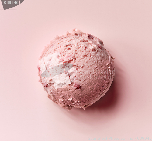 Image of pink ice cream ball