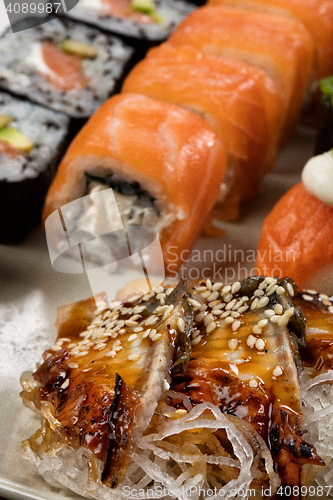 Image of Japanese Sushi On A Table