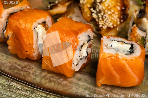 Image of Japanese Sushi On A Table