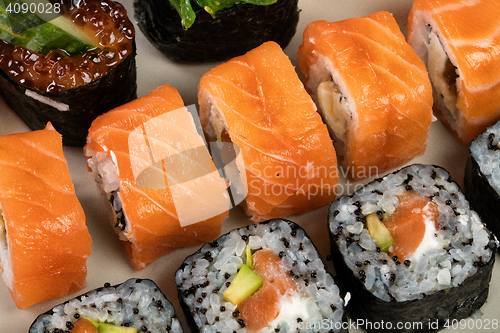 Image of Japanese Sushi On A Table