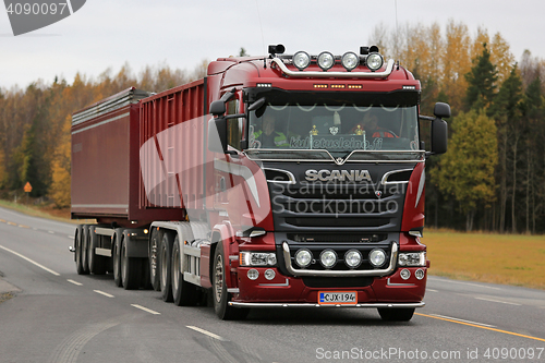 Image of New Scania Rig Trucking along Highway 