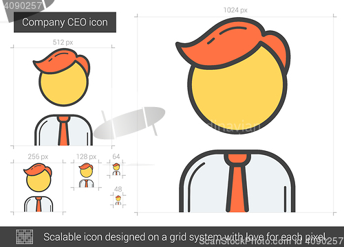Image of Company CEO line icon.