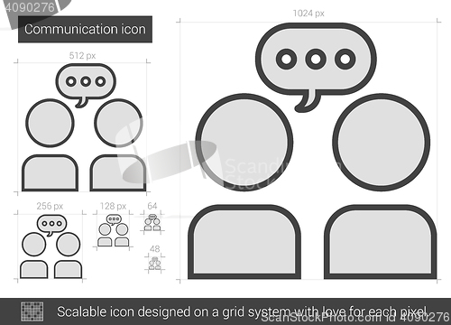 Image of Communication line icon.