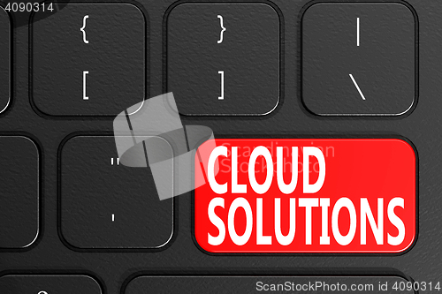 Image of Cloud Solutions on black keyboard