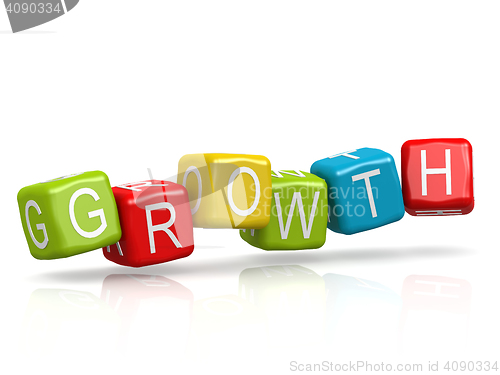 Image of Growth color cube block on white