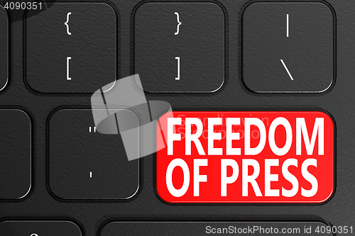 Image of Freedom Of Press on black keyboard