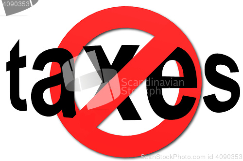 Image of Stop taxes sign in red